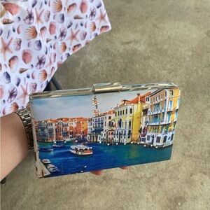 Colorful Venice Scene Clutch